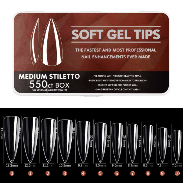 CAPSULES GEL X  MEDIUM STILETTO