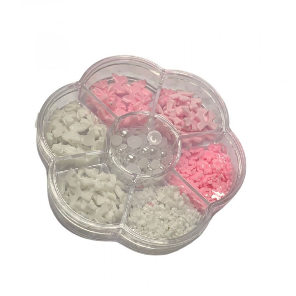 BIJOUX 3D BLANC ET ROSE