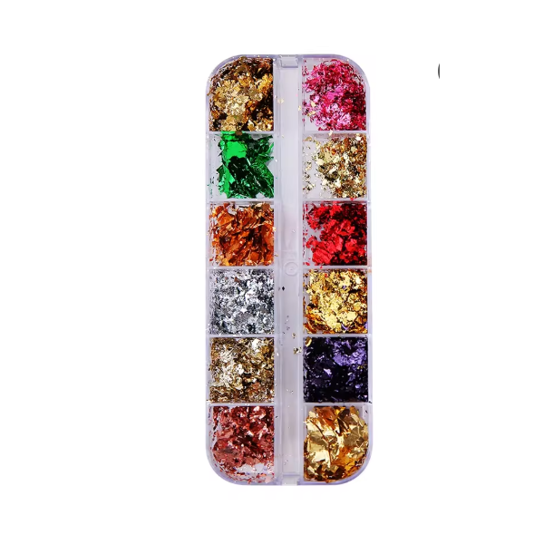 12 GRILLES DE PAILLETTES COLOREES