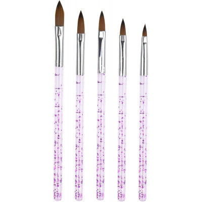 LOT DE 5 PINCEAUX ACRYLIQUE